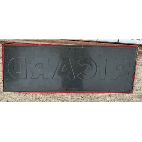 25 - Breweryana, an original French advertising sign for Ricard Liqueur 84 cm x 31 cm.

This lot is Colle... 