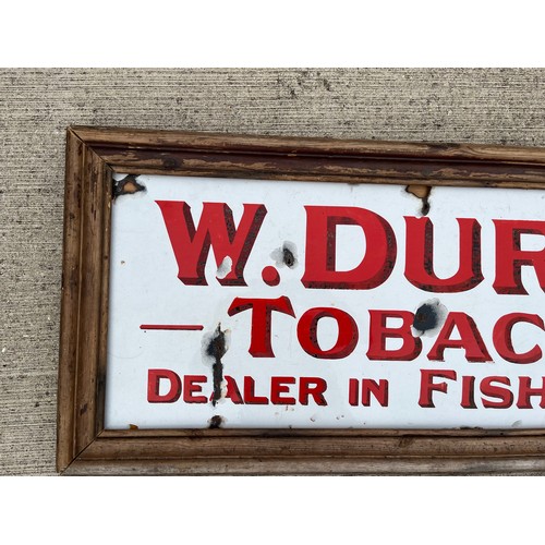 26 - A rare enamel advertising sign. Tobacco and Angling equipment. 137 cm x 56 cm.

This lot is Collecti... 