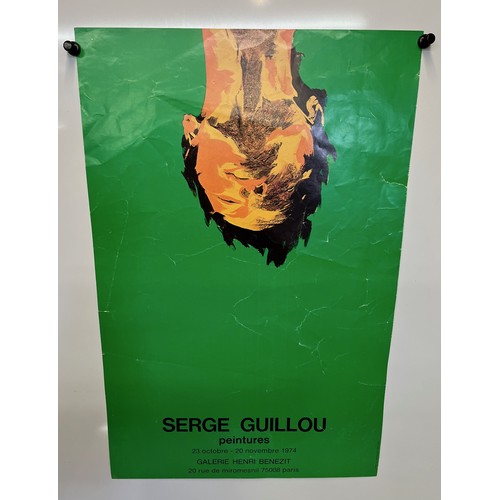 68 - 1974 Parisian Art exhibition poster for work by Serge Guillou, 61.5 cm x 40.5 cm.

This lot is avail... 