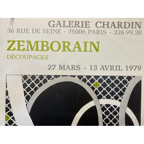 69 - Paris Art Exhibition poster from 1979, Zemborain decoupages, 65 cm x 40 cm.

This lot is available f... 