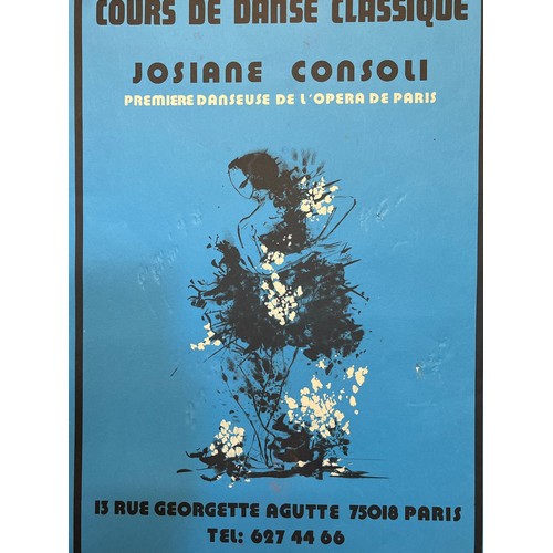 71 - An advertising poster for Classical Dance Classes in 1970’s Paris, 50 cm x 35 cm.

This lot is avail... 