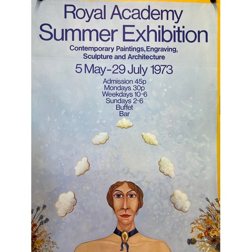 72 - Royal Academy 1973 Summer Exhibition poster, Contemporary  Art, Engraving, Sculpture and Architectur... 