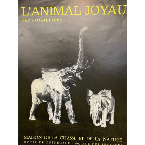 76 - Exhibition poster for L’Animal Joyau in 1977, 67 cm x 47 cm.

This lot is available for in-house shi... 