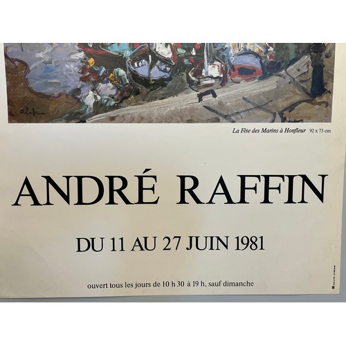 78 - Gallery exhibition poster for the artist Andre Raffin, Paris 1981, 64cm x 44 cm.

This lot is availa... 