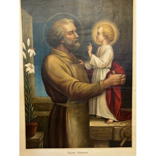 79 - Seasonal art Poster depicting St Joseph given with The Catholic Fireside magazine in Christmas 1915 ... 