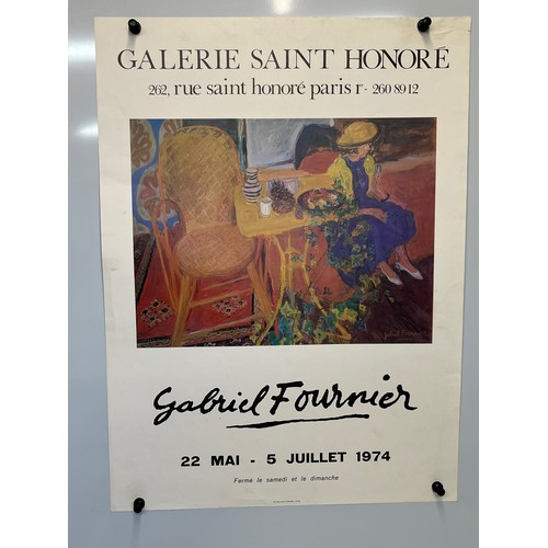 81 - 1974 Parisian gallery exhibition poster for Gabriel Fourier, 65 cm x 48 cm.

This lot is available f... 