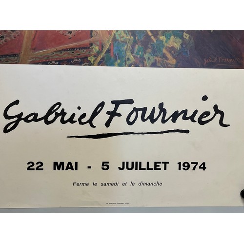 81 - 1974 Parisian gallery exhibition poster for Gabriel Fourier, 65 cm x 48 cm.

This lot is available f... 
