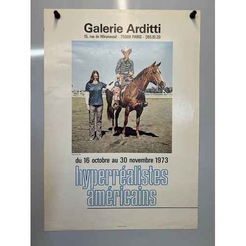 85 - American Hyperrealist art, a 1973 Parisian gallery exhibition poster, 61 cm x 43 cm.

This lot is av... 
