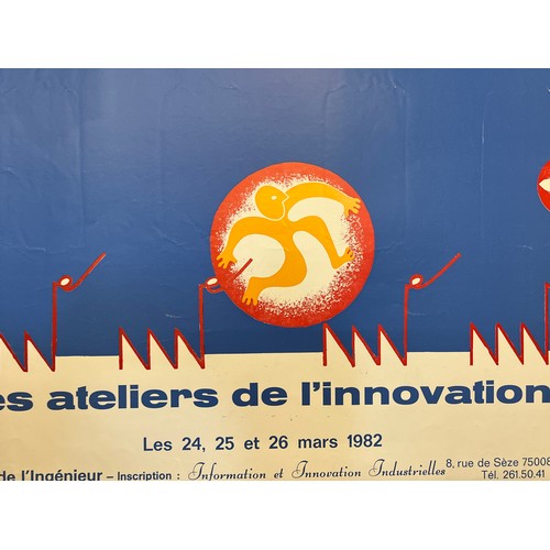 88 - 1982 Parisian promotional poster for The Workshops of Innovation. 60 cm x 40 cm.

This lot is availa... 
