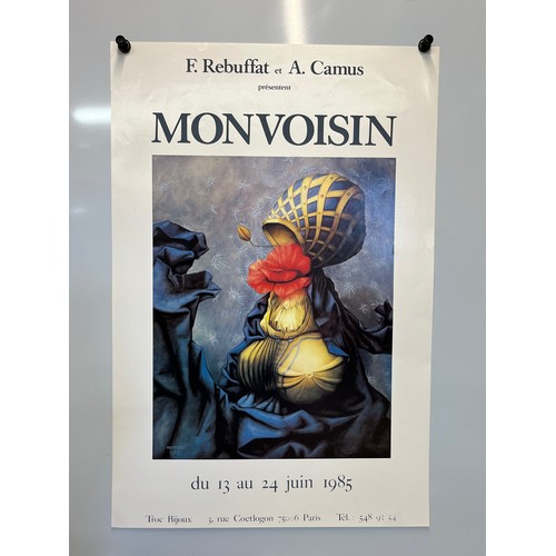 89 - 1985 Paris art exhibition poster, Monvoisin,  60 cm x 40 cm.

This lot is available for in-house shi... 