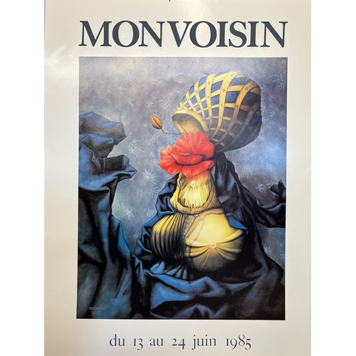 89 - 1985 Paris art exhibition poster, Monvoisin,  60 cm x 40 cm.

This lot is available for in-house shi... 