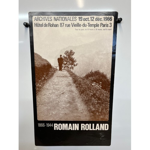 92 - Parisian gallery poster for Romain Rolland winner of the Nobel Prise for Literature in 1915.  50 cm ... 