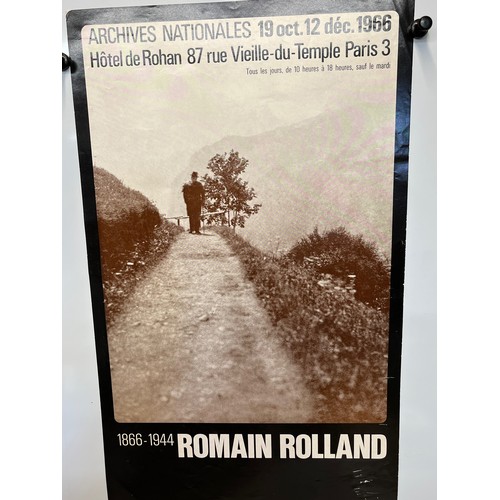 92 - Parisian gallery poster for Romain Rolland winner of the Nobel Prise for Literature in 1915.  50 cm ... 