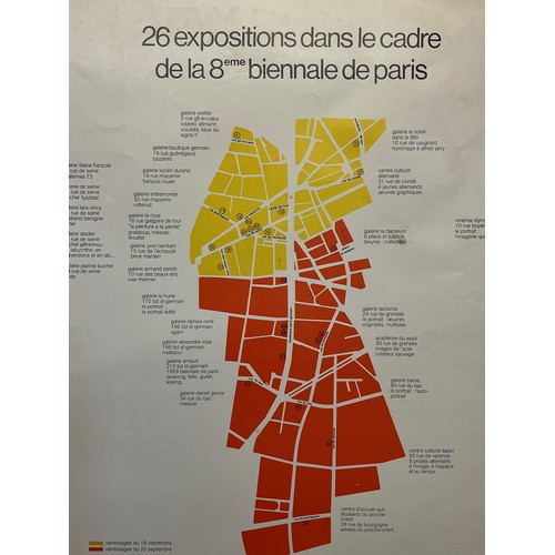 94 - Exhibitions in Paris poster from 1973, 65cm x 46cm.

This lot is available for in-house shipping