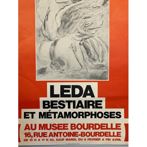 96 - Museum exhibition poster for Leda and the Swan. 53.5 cm x 37.5 cm.

This lot is available for in-hou... 