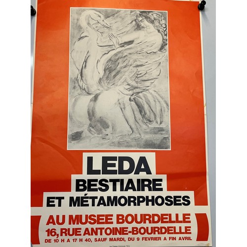 96 - Museum exhibition poster for Leda and the Swan. 53.5 cm x 37.5 cm.

This lot is available for in-hou... 