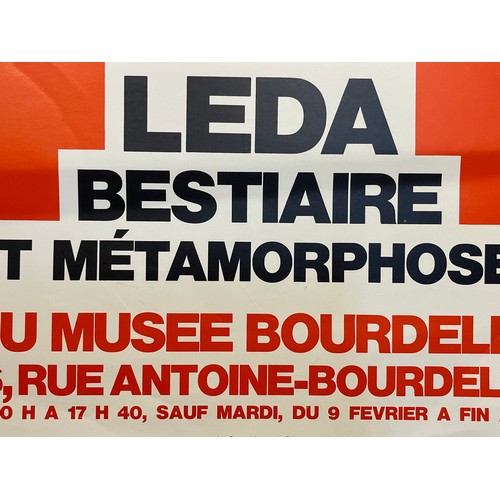 96 - Museum exhibition poster for Leda and the Swan. 53.5 cm x 37.5 cm.

This lot is available for in-hou... 