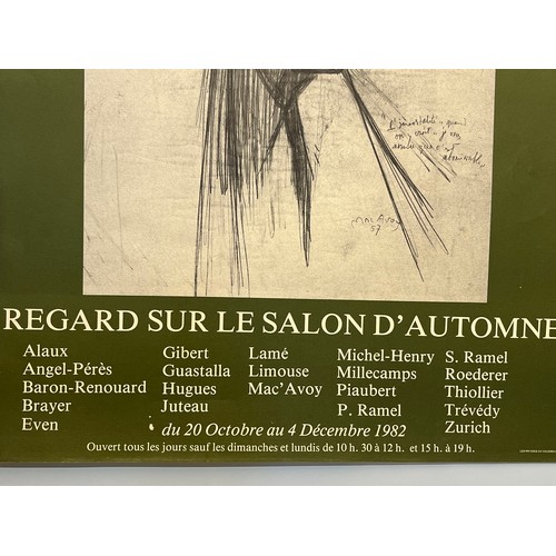 97 - 1982 exhibition poster for Le Salon D’ Automne, 64cm x 44cm.

This lot is available for in-house shi... 