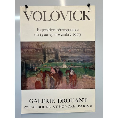101 - Exhibition poster for Ukrainian artist Lasar Volovick in  1979, 69 cm x 48 cm.

This lot is availabl... 