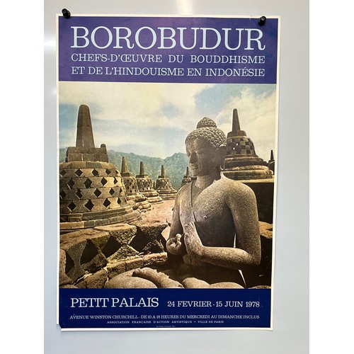 102 - Exhibition poster for Masterpieces in Buddhism and Hinduism in Indonesia Paris 1978, 66 cm x 46 cm.
... 