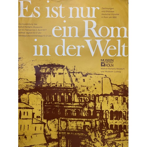 105 - 1977 Koln museum exhibition poster for There is only One Rome in the World. 84 cm x 59 cm.

This lot... 