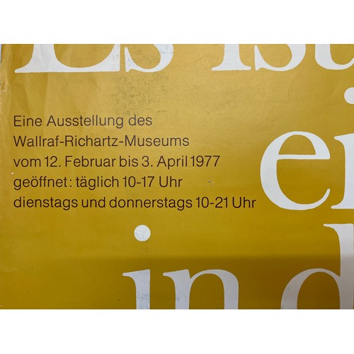 105 - 1977 Koln museum exhibition poster for There is only One Rome in the World. 84 cm x 59 cm.

This lot... 