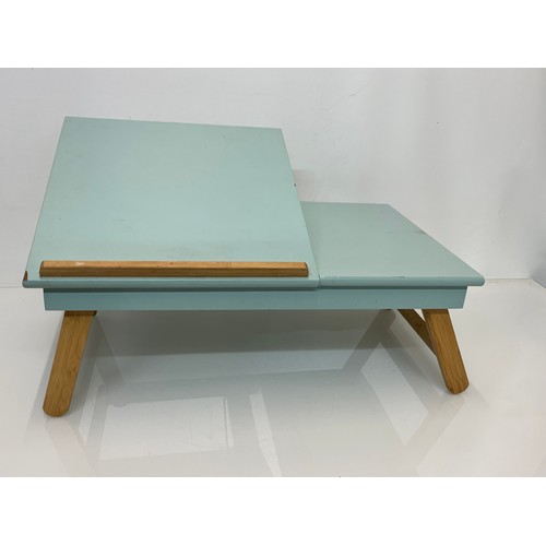 148 - Folding lap table with book rest and drawer section. 33 cm  x 51 cm.

This lot is available for in-h... 