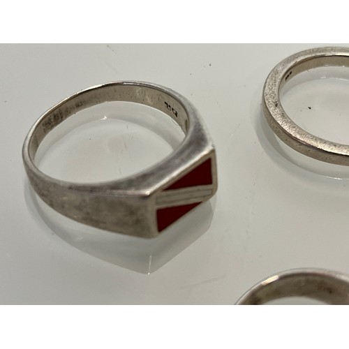 196 - Jewellery, Ten C20th rings most marked for 925 silver.

This lot is available for in-house shipping