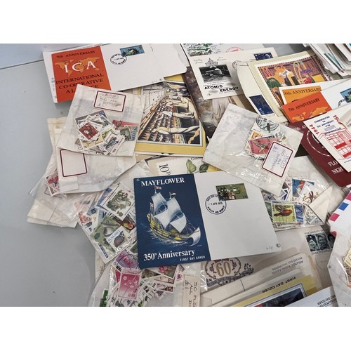 198 - A collection of Stamps and ephemera, first day covers etc.

This lot is available for in-house shipp... 