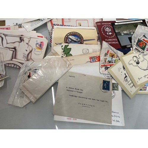 198 - A collection of Stamps and ephemera, first day covers etc.

This lot is available for in-house shipp... 