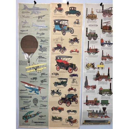 210 - Three transport themed posters. Each is 102 cm x 25 cm.

This lot is available for in-house shipping... 