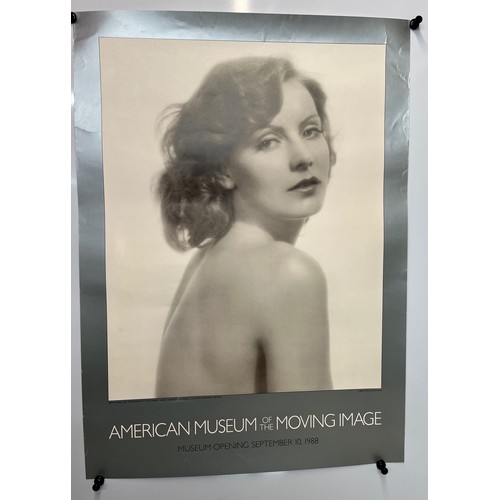 211 - 1980's exhibition poster American Museum of the Moving Image, a 1927 portrait of Greta Garbo.

This ... 