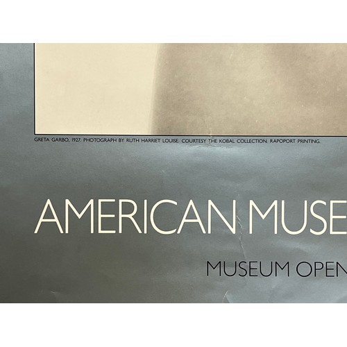 211 - 1980's exhibition poster American Museum of the Moving Image, a 1927 portrait of Greta Garbo.

This ... 