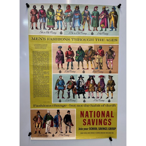 213 - Fashion poster 1970's advertising National Savings for school children.