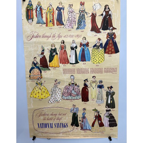 214 - Fashion through the Ages, a 1970's Nation Savings poster.

This lot is available for in-house shippi... 