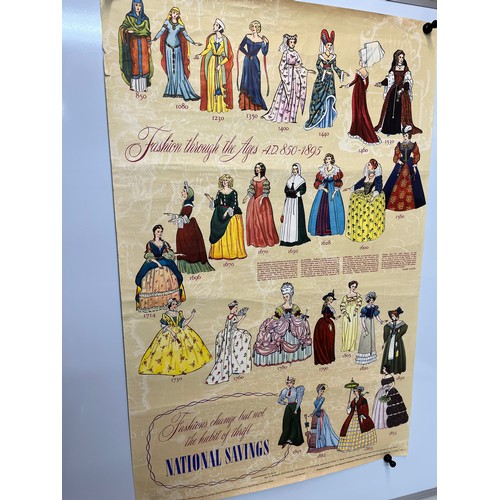 214 - Fashion through the Ages, a 1970's Nation Savings poster.

This lot is available for in-house shippi... 