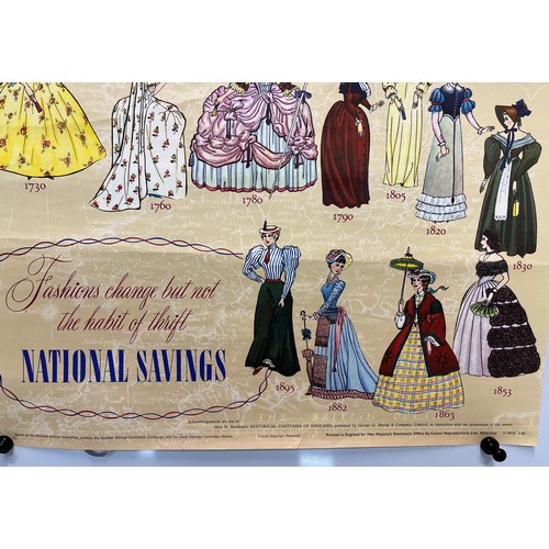 214 - Fashion through the Ages, a 1970's Nation Savings poster.

This lot is available for in-house shippi... 