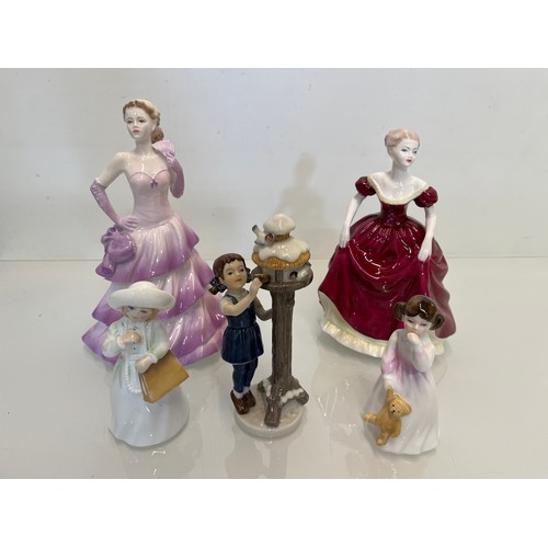 442 - A collection of ceramic figurines, Coalport, Copenhagen and Royal Doulton etc.

This lot is availabl... 