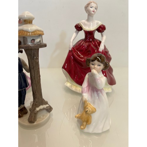 442 - A collection of ceramic figurines, Coalport, Copenhagen and Royal Doulton etc.

This lot is availabl... 