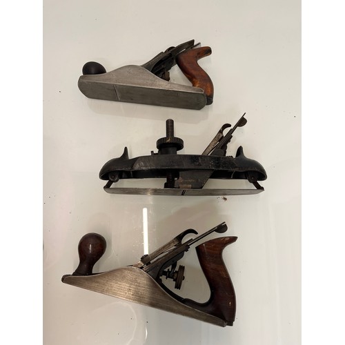 458 - Tools, Three wood working planes, part of a large collection of carpentry tools.

This lot is availa... 