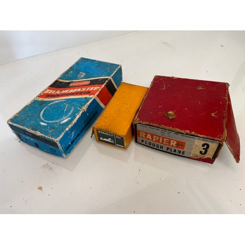 466 - Tools, Three boxed wood working planes, part of a large collection of carpentry tools.

This lot is ... 