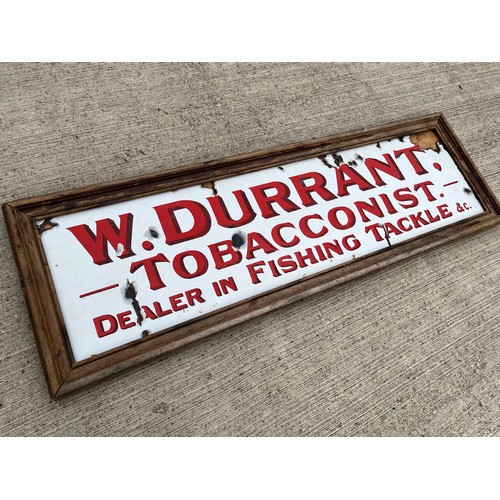 25 - A rare enamel advertising sign. Tobacco and Angling equipment. 137 cm x 56 cm.

This lot is Collecti... 