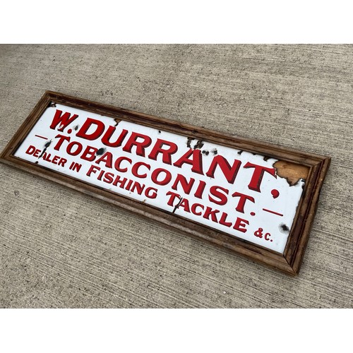 25 - A rare enamel advertising sign. Tobacco and Angling equipment. 137 cm x 56 cm.

This lot is Collecti... 