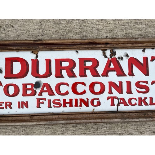 25 - A rare enamel advertising sign. Tobacco and Angling equipment. 137 cm x 56 cm.

This lot is Collecti... 