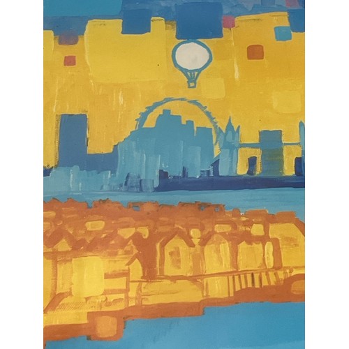 28 - Colourful print of London Docklands scene by Gillian burrows.

This lot is available for in-house sh... 