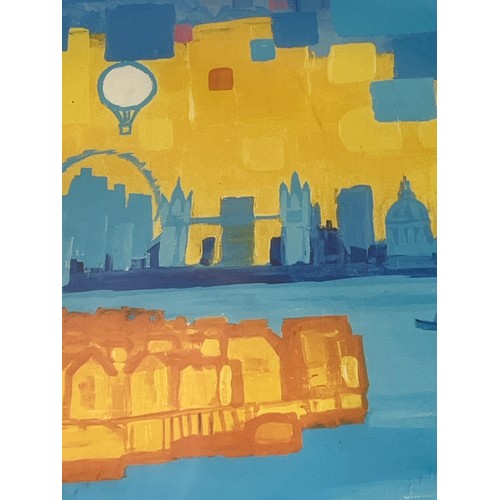 28 - Colourful print of London Docklands scene by Gillian burrows.

This lot is available for in-house sh... 