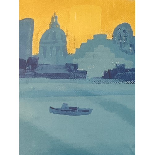 28 - Colourful print of London Docklands scene by Gillian burrows.

This lot is available for in-house sh... 