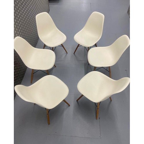 1 - Mid century designer furniture, set of six Eames dinning chairs by Vitra.

This lot is collection on... 