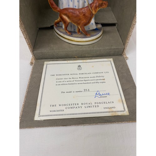 495 - Limited edition Royal Worcester porcelain figure Felicity in original box.

This lot is available fo... 