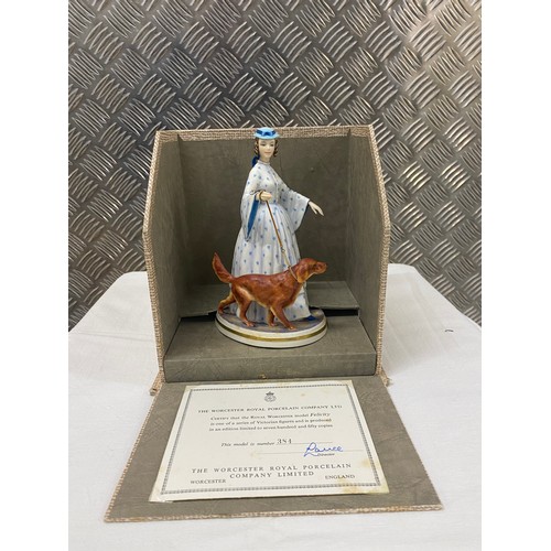 495 - Limited edition Royal Worcester porcelain figure Felicity in original box.

This lot is available fo... 